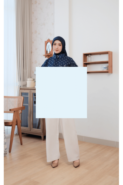 Sora Blouse Navy - Atasan Batik Wanita